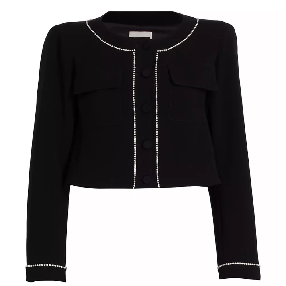 Cinq à Sept Rina Crystal Cropped Jacket
